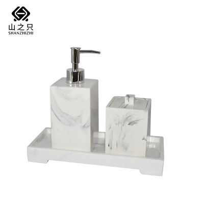 山之只 树脂水墨洗手台套装 三件套 套