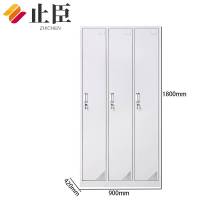 止臣 衣柜 办公家具钢制更衣柜加厚员工更衣柜铁皮储物柜宿舍换衣柜存放柜 N5