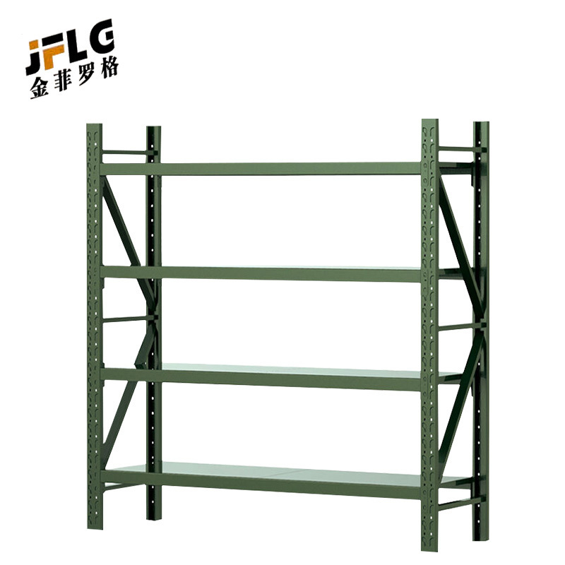 苏宁 金菲罗格 办公家具 军绿色钢制重型器材仓储货架 W1500*D500*H2000承重500KG