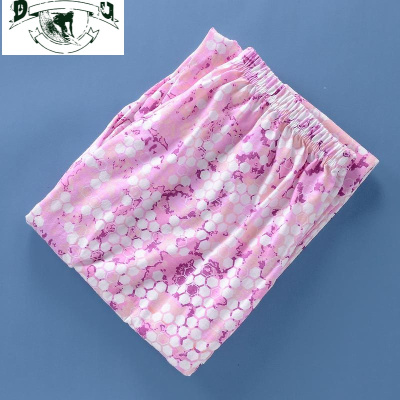 HLCOMAN睡裤女棉中老年夏季薄款家居裤宽松空调裤妈妈加肥加大衬裤长裤睡裤