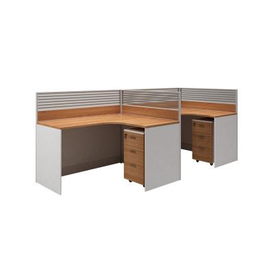 [企诺]屏风工位 QND2bYP-L2812带柜OX 1200×1400×1050mm 人造板 组