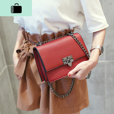包包女2020新款潮韩版斜挎包百搭链条包小方包简约单肩包小众女包NEW LAKE女斜挎包