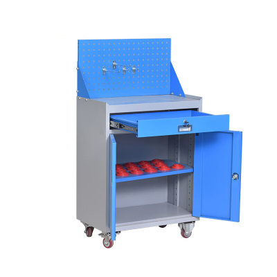 格具(GEJU) 工具柜五金多功能车间工厂维修工具零件整理柜 背板刀具柜灰蓝套色