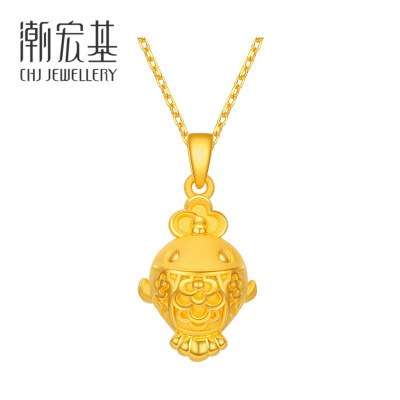 潮宏基锦鲤足金挂坠吊坠ZQ2.1