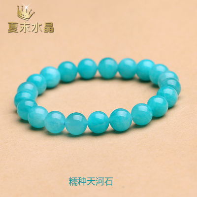 天然天河石手链女天河石糯种冰种时尚单圈手串7A级6-12毫米送女朋友老婆情人节七夕生日礼物