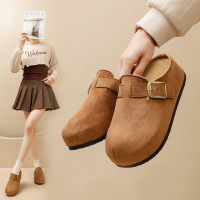 包头半拖鞋女外穿鞋子2026夏季新款休闲一脚蹬懒人厚底鞋