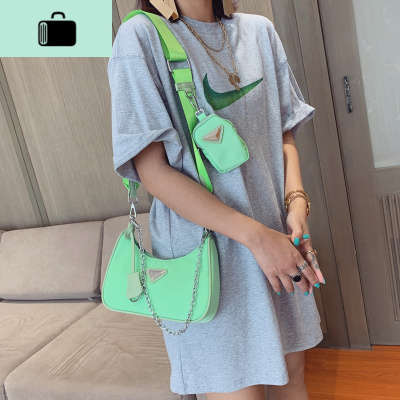 包包女2020新款时尚腋下包三合一尼龙包饺子包链条单肩包斜挎包潮NEW LAKE女斜挎包
