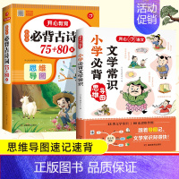 [2本]文学常识+古诗词 [正版]小学生必背文学常识同步小学语文基础知识大全1-6年级人教版中国古代现代文学常识大集结文