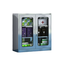 抚樽不锈钢矮柜对开玻璃门