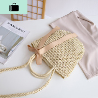 小清新森系女包2020上新韩版丝巾单肩编包度假风沙滩女编织包女NEW LAKE女士单肩包