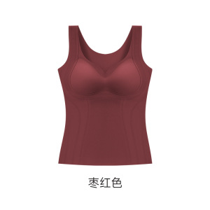 保暖7A无痕背心内衣带胸垫液态提拉打底衫裸感女士美背文胸