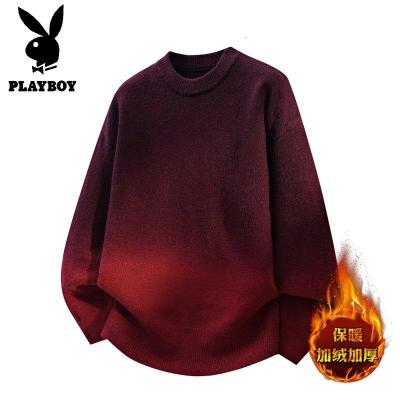 花花公子新款高品质新款2025年秋冬款圆领针织毛衣男