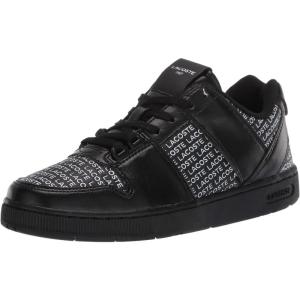 Lacoste女士休闲板鞋百搭轻便舒适运动潮流真皮拼接撞色板鞋 Black/White_Pattern 36