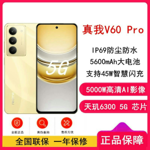 [全新]真我V60 Pro 12GB+512GB 曜石金 全网5G 天玑6300 5600毫安毫安 手机 V60