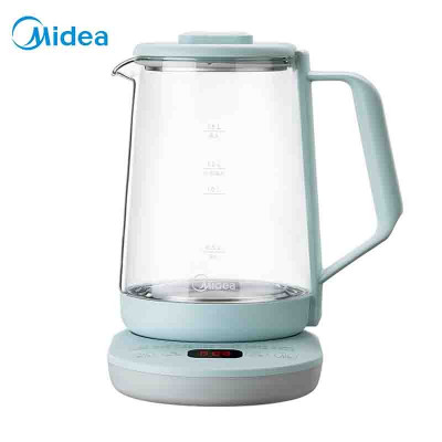 美的(Midea)家用智能多功能大容量养生壶电热水壶养身水壶玻璃MK-Y13P薄荷绿