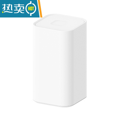 敬平按压式自动棉签盒简约牙签牙线收纳盒家用餐厅 白色1个装