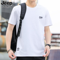 JEEP SPIRIT新款T恤男士潮流时尚短袖商务休闲圆领刺绣上衣