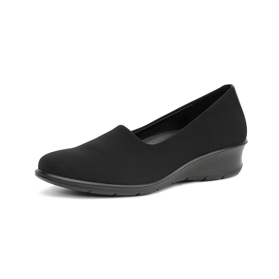 ECCO爱步Felicia仙女风粗跟单鞋女坡跟舒适一脚蹬鞋女鞋菲莉217043