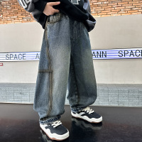 儿童装男童秋装裤子新款中大童韩版阔腿裤秋季牛仔裤春秋款潮