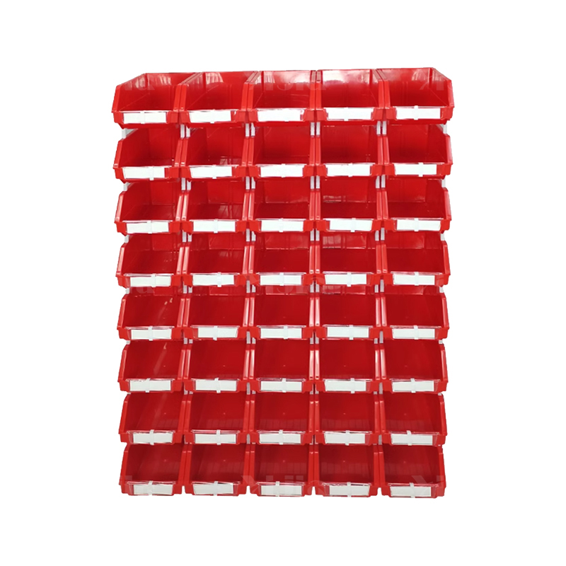 翌嘉YJ4121759 斜口组合式零件盒收纳分类货架型盒箱 红色 40只装 740*240*1140