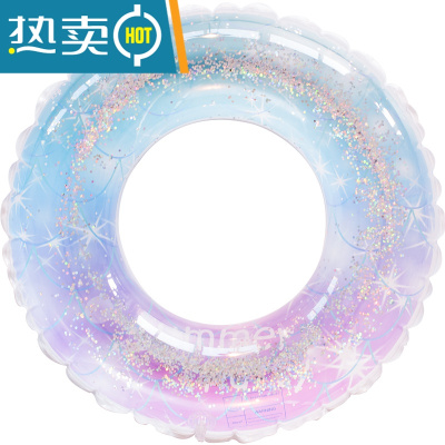 儿童游泳圈女童网红大人ins亮片亲子母女水上小孩儿童救生腋下圈真智力