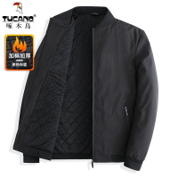 啄木鸟爸爸装外套2025新款加棉加厚休闲夹克中老年人春秋冬季上衣