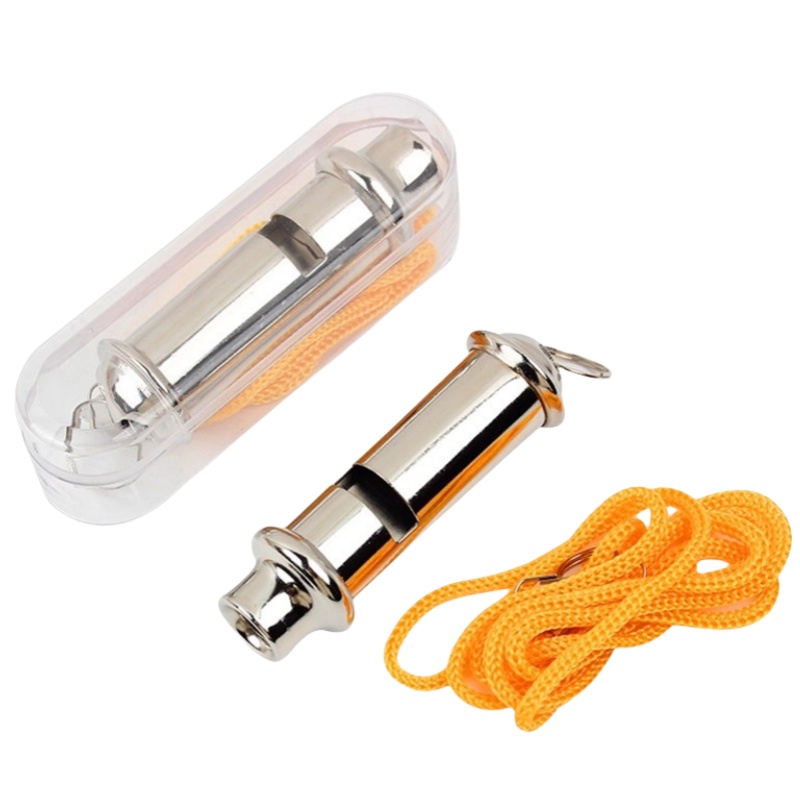 吉迎尚品 不锈钢口哨哨子口笛 高音款带盒 个