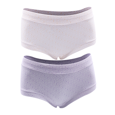 2条装-小护士内裤女士内裤夏薄棉质中高腰三角裤精梳棉高弹平角内裤JMN032