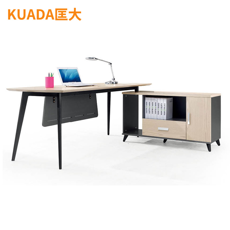 匡大 办公桌钢木电脑桌1.6米小班台桌主管桌