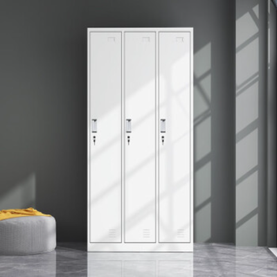 杭舍沐光 028#三门更衣柜 加厚衣柜 安全稳固耐用 铁皮柜 档资料柜 员工宿舍更衣柜 其他金属办公柜 白色案柜