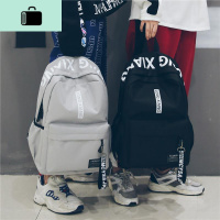 书包女男韩版原宿ulzzang高中学生校园双肩包潮流简约帆布软背包NEW LAKE