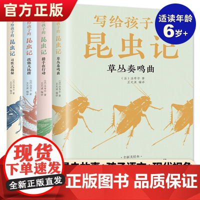 写给孩子的昆虫记4册彩绘版昆虫记三四五六年级小学生课外书b读昆虫记少儿版昆虫记法布尔全集正版儿童读物昆虫记正版原著完整版