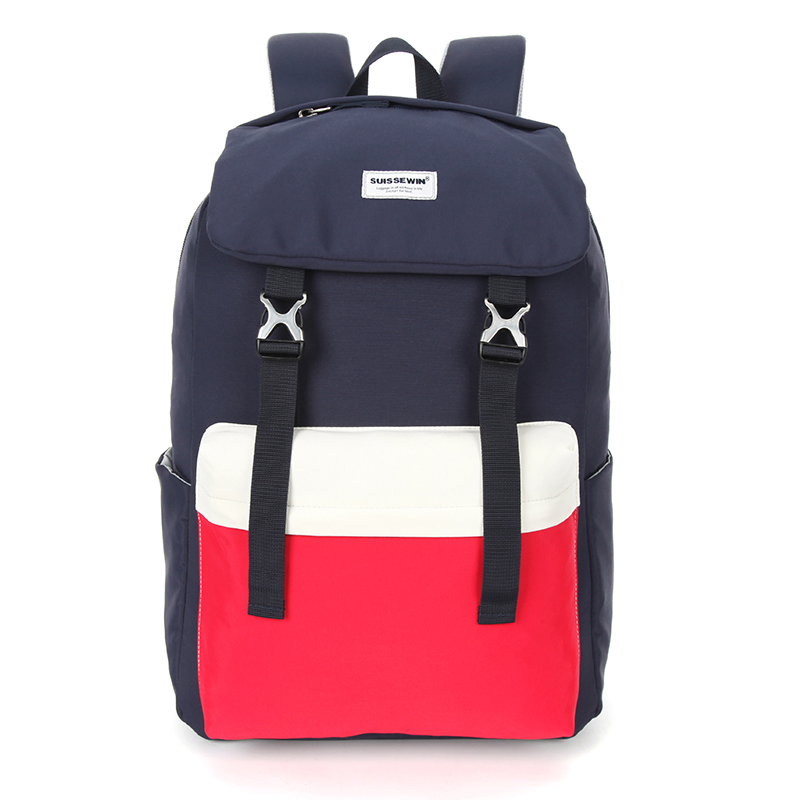 SUISSEWIN男士商务双肩背包大容量多隔层防摔耐磨轻便出行SNK21013G