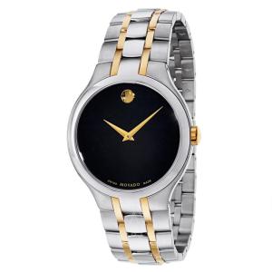 Movado摩凡陀手表男士圆形精钢腕表黄铜涂层防水米优雅时尚设计 图片色