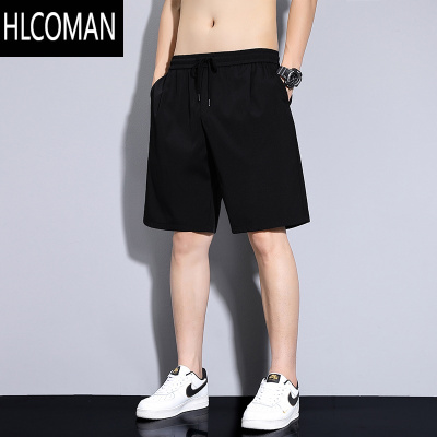 HLCOMAN夏季薄款冰丝短裤男士外穿速干宽松休闲篮球裤子男生五分运动中裤