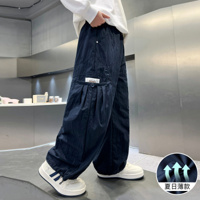 男童防蚊裤夏季薄款2026新款男孩休闲儿童中大童夏装工装裤子宽松