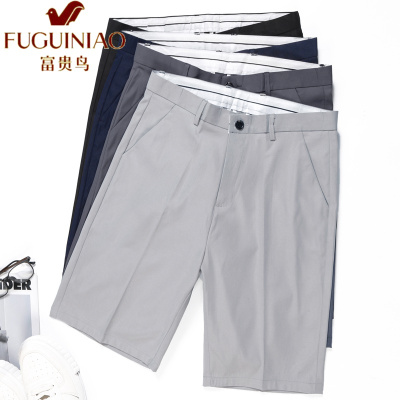富贵鸟(FUGUINIAO)2021夏季新款西装短裤男士韩版潮流男装五分宽松商务休闲裤修身薄款工装中裤子男