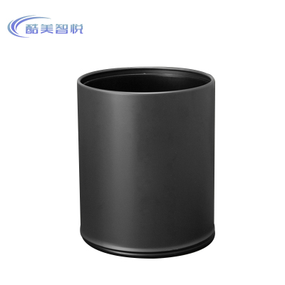 酷美智悦 双层烤漆垃圾桶(黑色) KM-LJT114 个