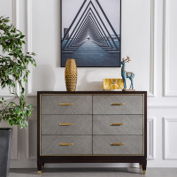 美帮汇美式斗柜轻奢实木六斗柜橱港式玄关客厅储物柜装饰柜收纳柜卧室
