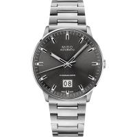 Mido男表指挥官系列大日期 瑞士自动机械表黑盘不锈钢商务腕表