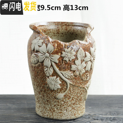 三维工匠法师花盆大号特大老桩高盆复古透气创意简约陶罐粗陶陶瓷多肉花盆 WH老桩中号-12 特大花盆容器