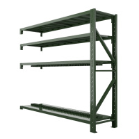 帅畅消防铁锹镐农具摆放架安保装备器材存放架绿色货架大盾牌架重型-副架