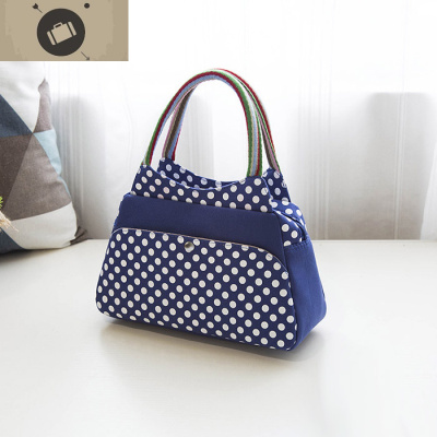 简约上班包包女士2020新款韩版百搭布艺妈妈咪小拎包手拎帆布手提艾狄伊娃手提包