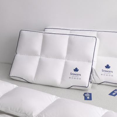A类五星级酒店枕头不变形护颈椎助睡眠纯棉枕芯可水洗中低枕