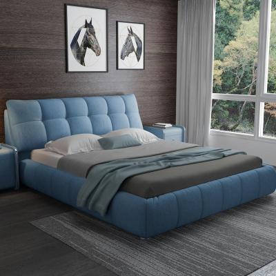 布艺床可拆洗简约现代床主卧双人床1.8米布床轻奢北欧床榻榻米床