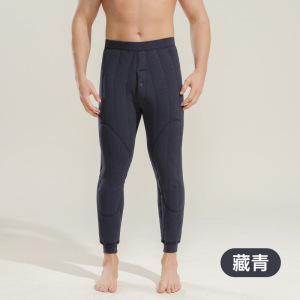 策霸CEBA男士羊毛绗缝棉裤男保暖冬季中老年内穿高腰保暖裤男款加厚加绒裤