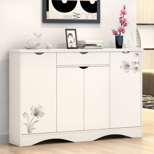 简易鞋柜多功能简约现代玄关厅柜欧式鞋柜对开收纳鞋架置物柜