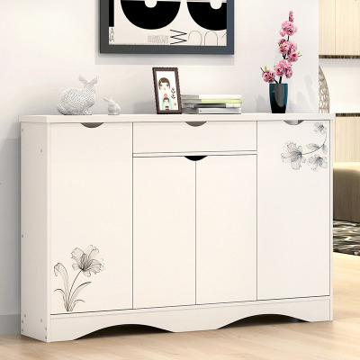 简易鞋柜多功能简约现代玄关厅柜欧式鞋柜对开收纳鞋架置物柜