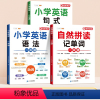 [全3册]单词+语法+句式一本通 小学通用 [正版]小学生英语语法大全自然拼读记单词语法词汇讲解练习三四五六年级专项训练