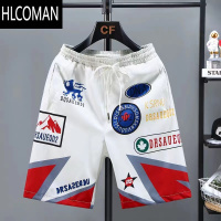 HLCOMAN夏天穿搭短裤男夏季薄款印花沙滩裤男士潮流青少年宽松外穿五分裤